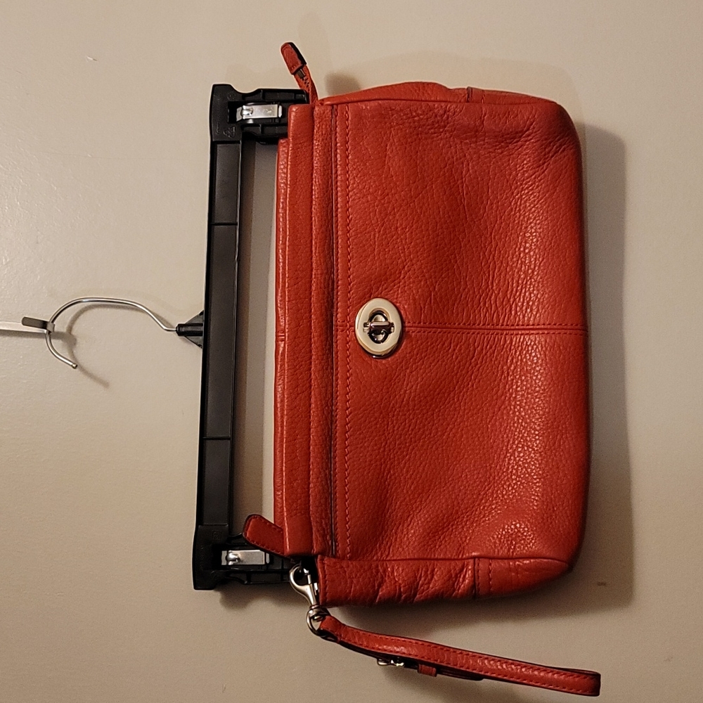 Coach Red Leather Clutch